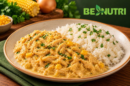 Fricassê de Frango com arroz branco-350g